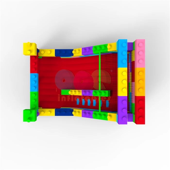 Crossover Building Block Inflatable Dry Slide